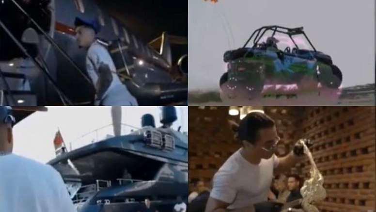 Jet privado, yate de lujo, un Lamborghini... así disfrutó del parón Jadon Sancho. Instagram/JadonSan
