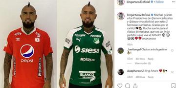 Vidal encendió el 'Clásico Caleño' en redes. Instagram/kingvidal23