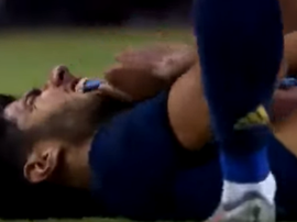 La préoccupante blessure d'Asensio, au genou gauche. Capture/Vamos
