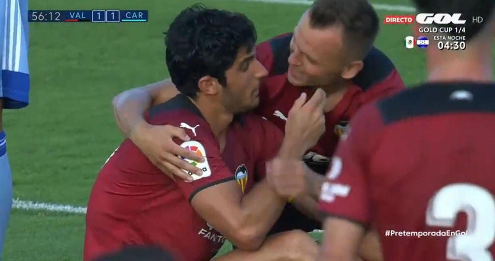 El Valencia se impuso al Cartagena. Twitter/Gol