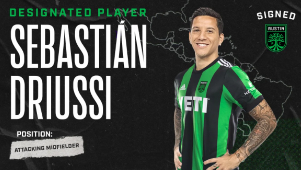 Driussi ya es del Austin FC. Twitter/AustinFC