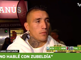 Centurión se dejó ver en Fortaleza. Captura/TyCSports