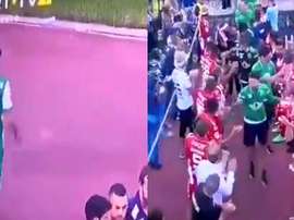 Coentrao n'a pas voulu faire la haie d'honneur. Capture/SportTV