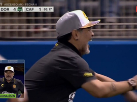 Estreno de Maradona con victoria con Dorados. Captura/ESPN