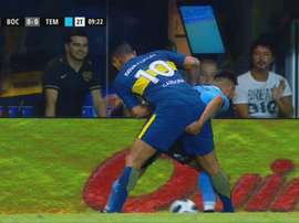 Figueroa le metió el dedo a Cardona. Captura/TyCSports