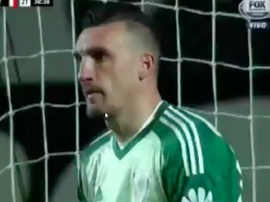 Un ex de Boca acabó con el récord de Armani. Captura/FOXSports