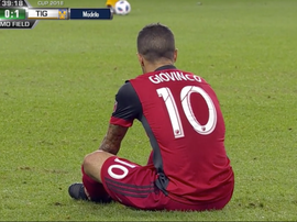 Giovinco tuvo que ser sustituido por unas molestias. Captura/TDN