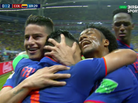 Falcao et Cuadrado, buteurs. Capture/DirecTVSports
