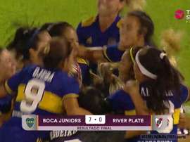 Boca goleó a River. Captura/TNTSports