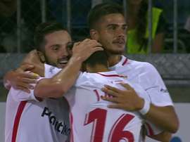 Pablo Sarabia a marqué le but de la victoire. Captura/MovistarLigadeCampeones
