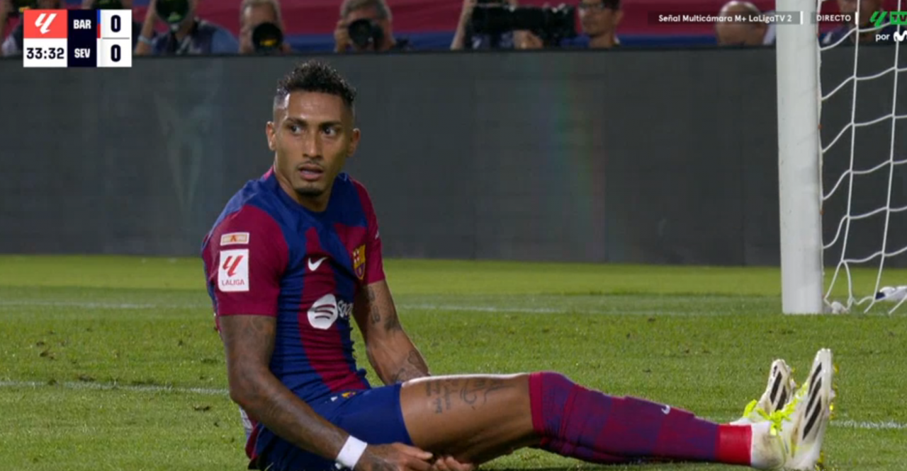 Alarma en el Barça: Raphinha se rompe a 5 días del Oporto