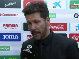 Simeone falou sobre o empate contra o Villarreal. Captura/GOL