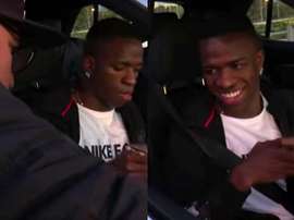 Vinicius a souri quand on lui a parlé du Ballon d'Or. Capture