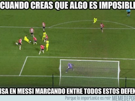 Messi, el gran protagonista de los 'memes'. MemeDeportes