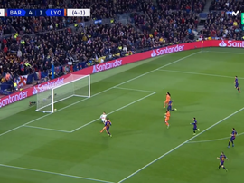Dembélé termine le match avec le but du 5-1. Capture/MovistarLigadeCampeones