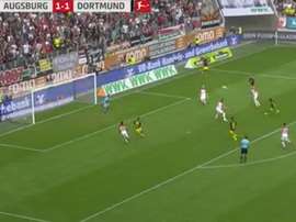 Capture du but de Kagawa lors de Augsburg-Borussia.Twitter