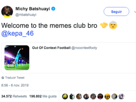 Batshuayi hizo sangre con Kepa. MBatshuayi