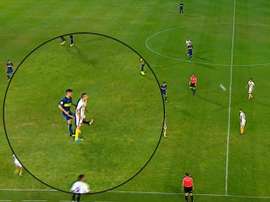 Goltz dejó a Boca con diez jugadores tras autoexpulsarse en tres minutos. AFP/Archivo