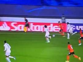 La carrera de Marcelo que indigna al madridismo. Captura/Movistar+