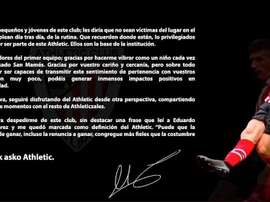 La lettre de Lizarawu. Twitter/matiaslizarazu4