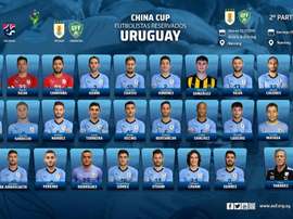 La liste de l'Uruguay. Twitter/Uruguay