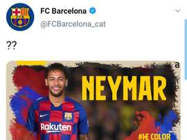 Fotomontaggio degli hackers con il ritorno di Neymar. FCBarcelona