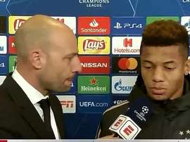 Neres did not show any satisfaction at having beaten Real Madrid 4-1. Screenshot/ESPN