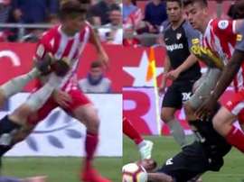 Ever Banega was dismissed for lashing out at Pere Pons. Capturas/beINSports