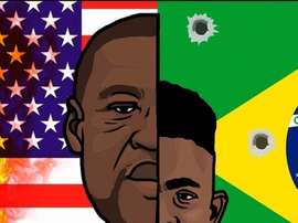 L'hommage de Vinicius à George Floyd. Twitter/Viniciusjr