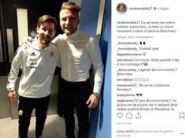 Immobile presumió de foto en sus redes. Instagram/CiroImmobile