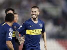 Benedetto veut marquer contre River. Twitter/BocaJuniors