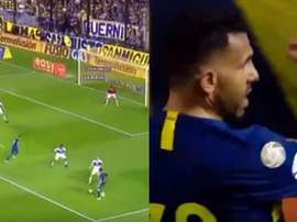 Tévez firmó un doblete ante Tigre. Captura/FoxSports