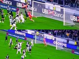 Et l'ange Buffon est apparu pour sauver la Juve. Capture/Movistar+