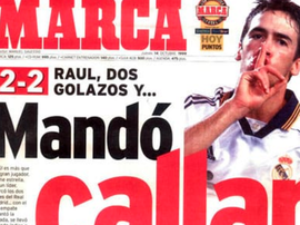 Raúl et une photo historique. Marca