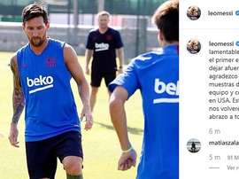 Messi desfalca o Barça nos EUA. Instagram/Captura/LeoMessi