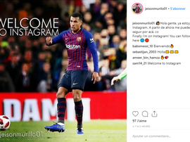 Le compte de Jeison Murillo. Instagram/JeisonMurilo01