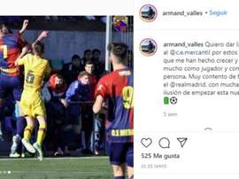 Real Madrid have signed Armand Vallés. Instagram/Armand_valles