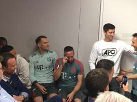 Ribéry a été le plus touché. Capture/FCBayernTV