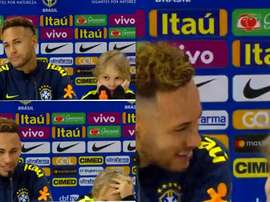 Neymar con Brasil junto a su hijo. Twitter/CBF_Futebol