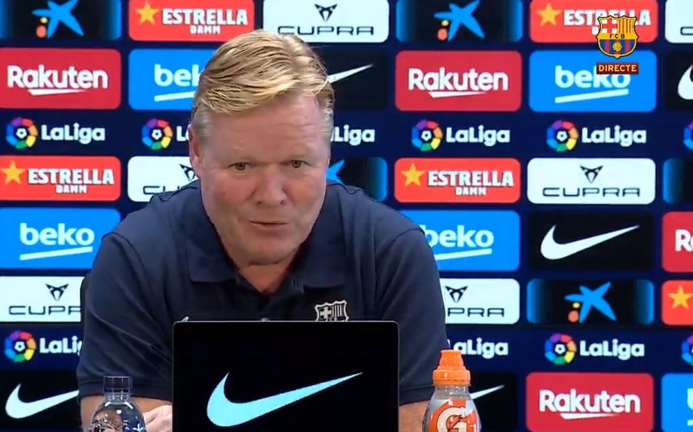 Koeman in conferenza stampa. BarçaTV