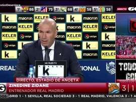 Zidane spoke of Gareth Bale with a foreboding tone. Screenshot/GOL