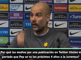 Pep Guardiola afastou os rumores da sua saída. Captura/ASTV