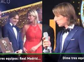 Modric não duvidou em responder as perguntas. Captura/ASTV