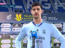 Thibaut Courtois analysed Real Madrid's defeat to Athletic. Screenshot/Movistar+