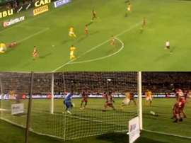 Desafortunada noche para él. Twitter/Tigres