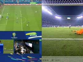 Japón se adelantó, el VAR apareció y el 'pistolero' Suárez empató. Captura/DAZN
