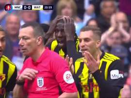 A mão de Kompany que podia ter mudado o rumo da final. Captura/DAZN