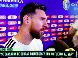 Messi, una furia contro il VAR. Captura/TyCSports