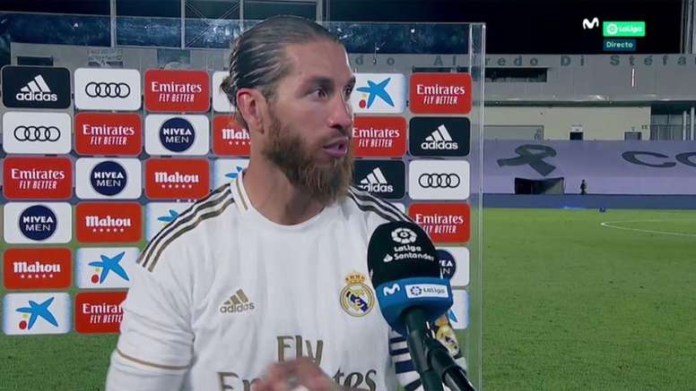 Ramos committed his whole career to Real Madrid after the match. Captura/MovistarLaLiga