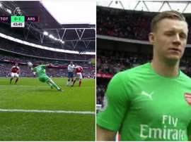 Leno salvó al Arsenal con una doble parada. Captura